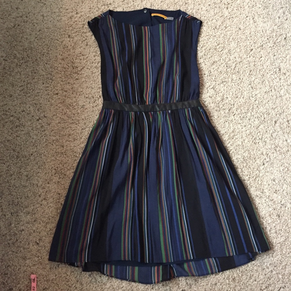 Alice & Olivia Multicolor Navy Dress Leather Belt